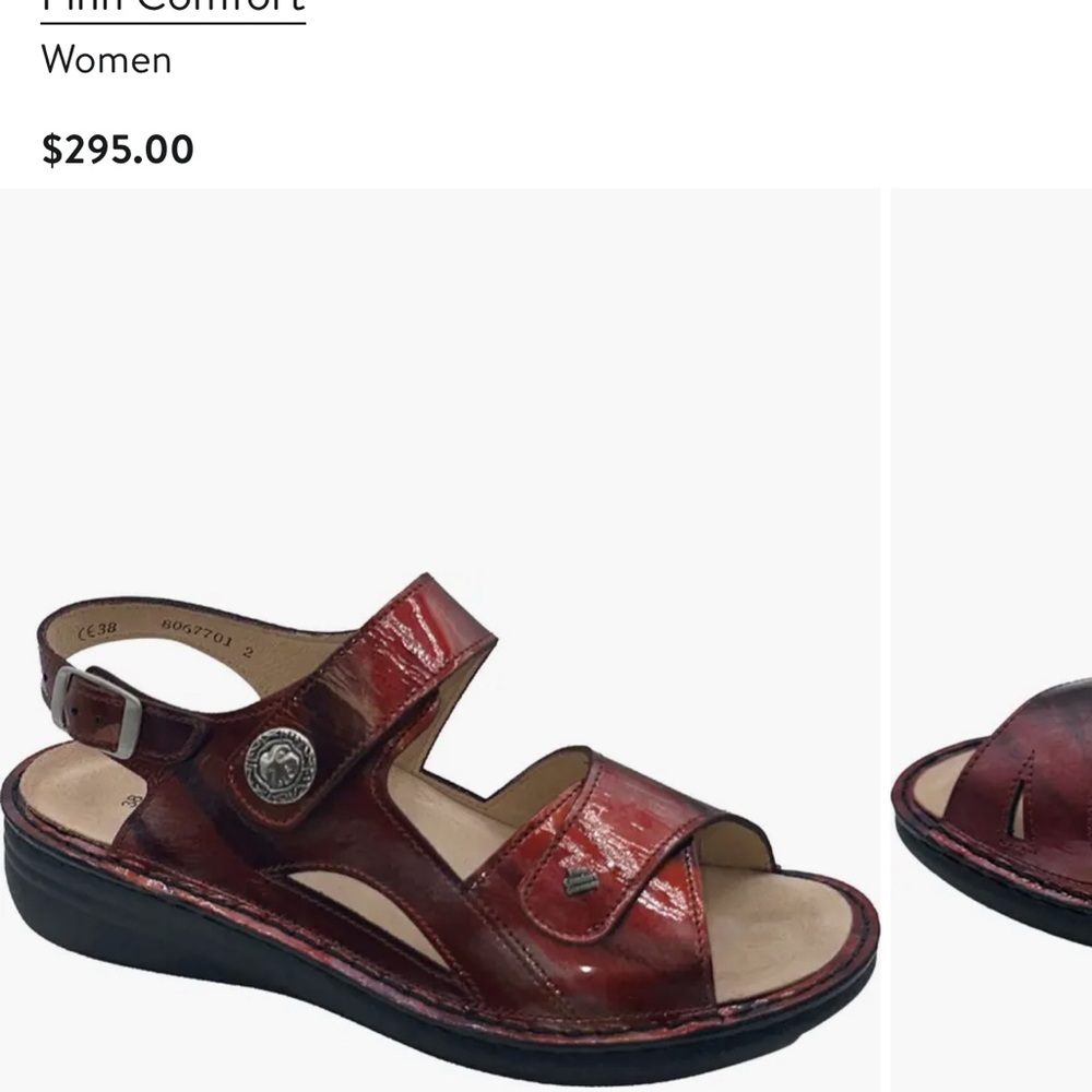 Finn Comfort Women's Burgundy Sandals. New without box. Never worn.